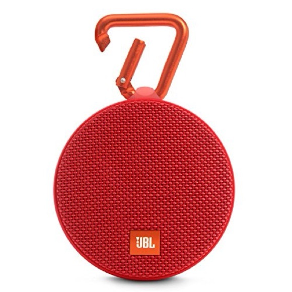 (FINAL SALE) JBL Clip 2 Waterproof Portable Bluetooth Speaker (Red) - Picture 1 of 4